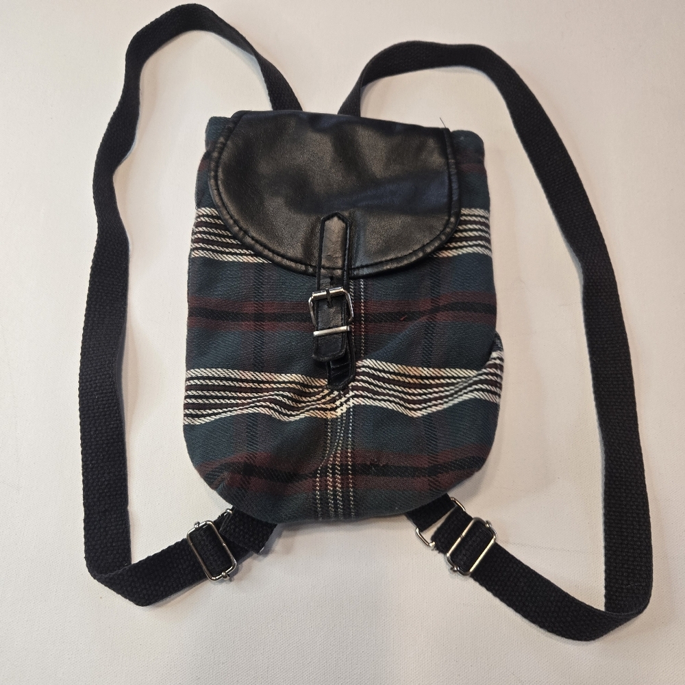 Plaid Womens‎ Mini Backpack With Adjustable Straps Punk Goth Festival
